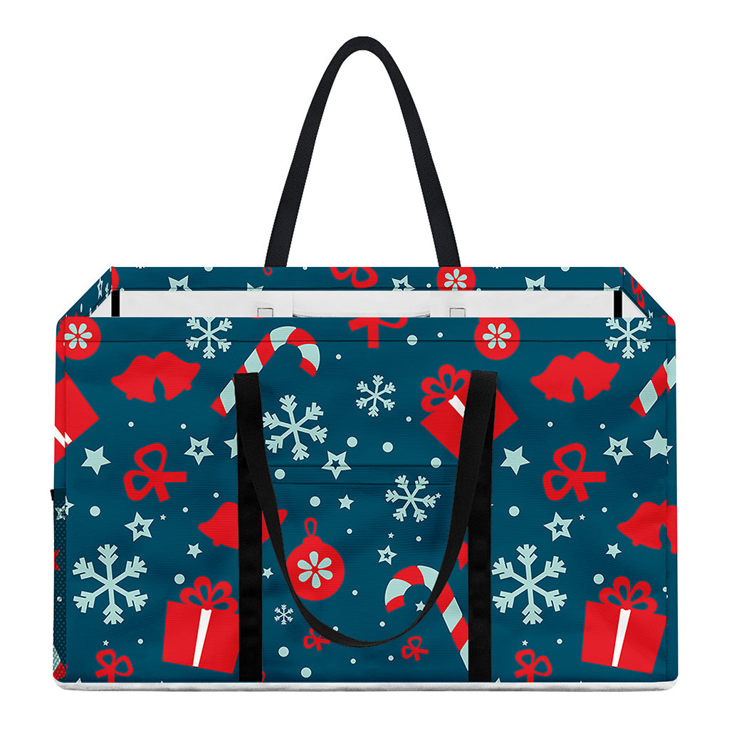 Christmas Holiday Elements Pattern Print Utility Tote Bag