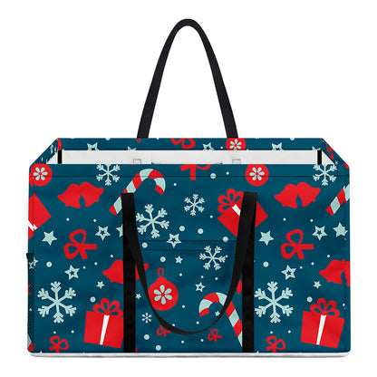 Christmas Holiday Elements Pattern Print Utility Tote Bag