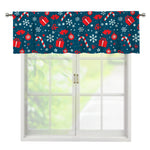 Christmas Holiday Elements Pattern Print Window Valance
