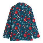 Christmas Holiday Elements Pattern Print Women's Blazer
