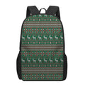 Christmas Holiday Knitted Pattern Print 17 Inch Backpack
