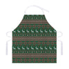 Christmas Holiday Knitted Pattern Print Adjustable Apron