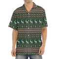 Christmas Holiday Knitted Pattern Print Aloha Shirt