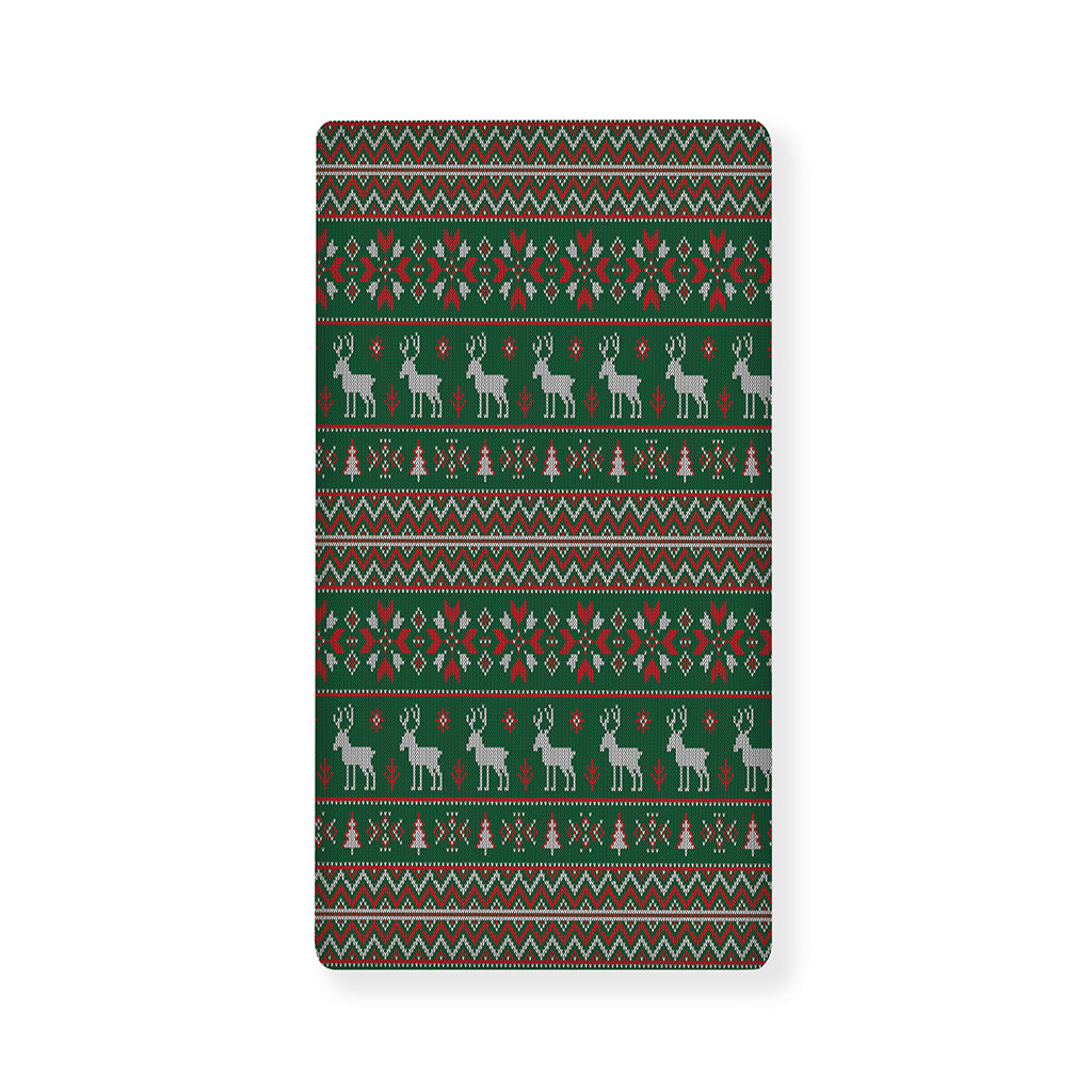 Christmas Holiday Knitted Pattern Print Baby Crib Sheet