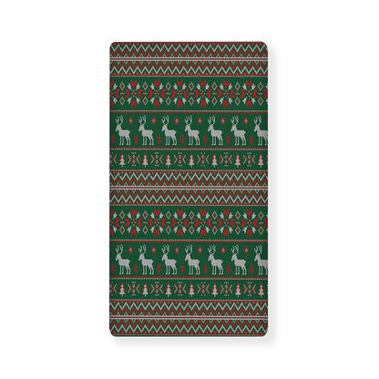 Christmas Holiday Knitted Pattern Print Baby Crib Sheet