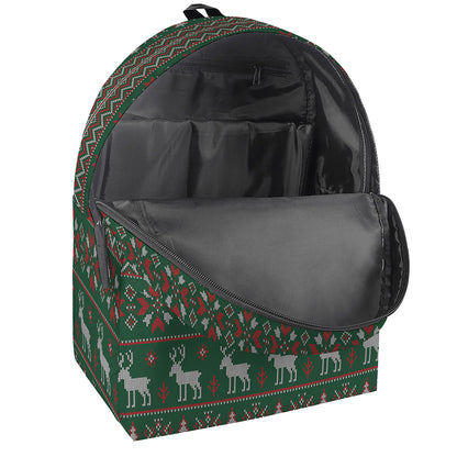 Christmas Holiday Knitted Pattern Print Backpack