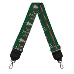 Christmas Holiday Knitted Pattern Print Bag Strap