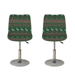 Christmas Holiday Knitted Pattern Print Bar Stool Covers