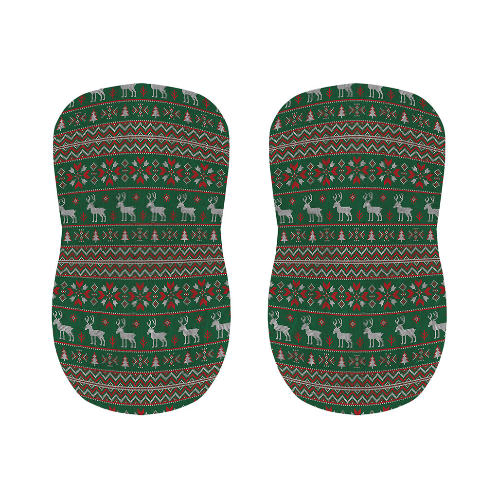 Christmas Holiday Knitted Pattern Print Bar Stool Covers
