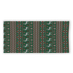 Christmas Holiday Knitted Pattern Print Beach Towel