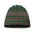 Christmas Holiday Knitted Pattern Print Beanie