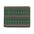 Christmas Holiday Knitted Pattern Print Bifold Wallet