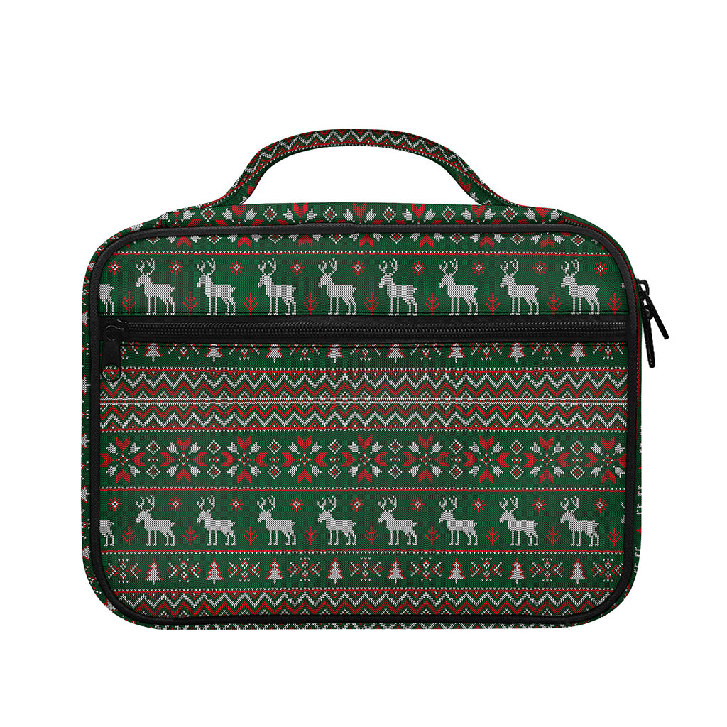 Christmas Holiday Knitted Pattern Print Briefcase Bible Bag