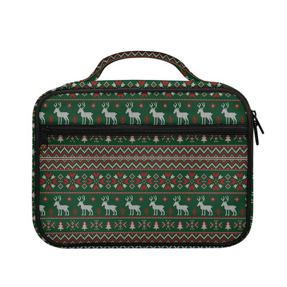 Christmas Holiday Knitted Pattern Print Briefcase Bible Bag