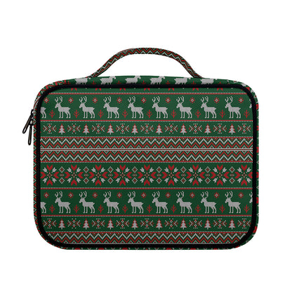 Christmas Holiday Knitted Pattern Print Briefcase Bible Bag