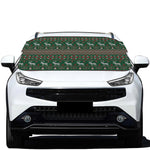 Christmas Holiday Knitted Pattern Print Car Windshield Snow Cover