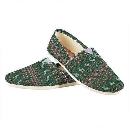 Christmas Holiday Knitted Pattern Print Casual Shoes