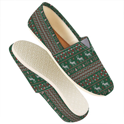 Christmas Holiday Knitted Pattern Print Casual Shoes