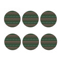 Christmas Holiday Knitted Pattern Print Coaster Set
