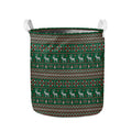 Christmas Holiday Knitted Pattern Print Collapsible Laundry Basket