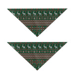 Christmas Holiday Knitted Pattern Print Dog Bandana
