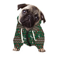 Christmas Holiday Knitted Pattern Print Dog Zip Up Hoodie