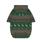 Christmas Holiday Knitted Pattern Print Dog Zip Up Hoodie