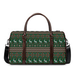 Christmas Holiday Knitted Pattern Print Duffle Bag
