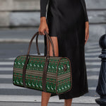 Christmas Holiday Knitted Pattern Print Duffle Bag