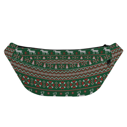 Christmas Holiday Knitted Pattern Print Fanny Pack
