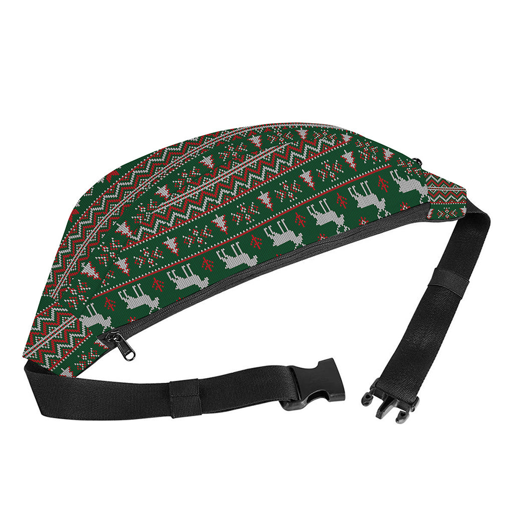 Christmas Holiday Knitted Pattern Print Fanny Pack