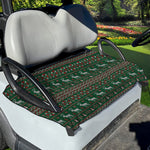 Christmas Holiday Knitted Pattern Print Golf Cart Seat Cover