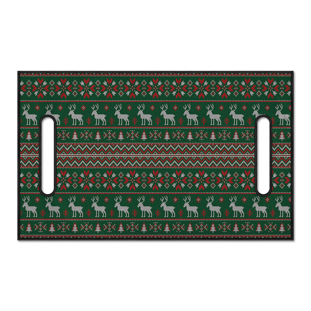 Christmas Holiday Knitted Pattern Print Golf Cart Seat Cover
