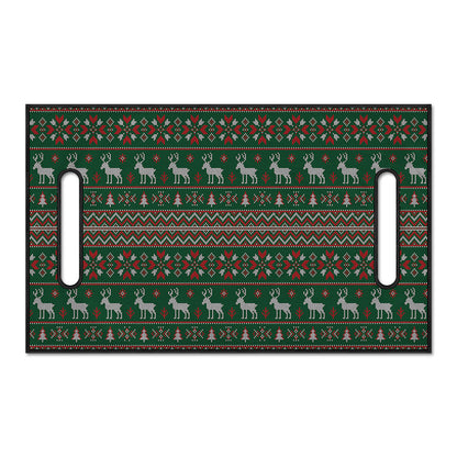 Christmas Holiday Knitted Pattern Print Golf Cart Seat Cover