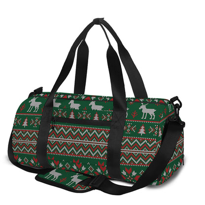 Christmas Holiday Knitted Pattern Print Gym Bag