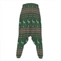 Christmas Holiday Knitted Pattern Print Hammer Pants