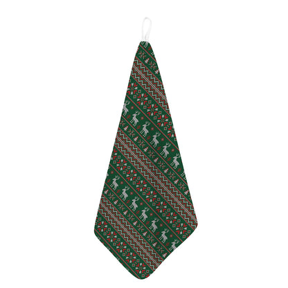 Christmas Holiday Knitted Pattern Print Hand Towel
