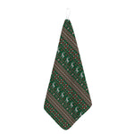 Christmas Holiday Knitted Pattern Print Hand Towel