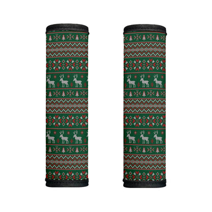 Christmas Holiday Knitted Pattern Print Handle Covers