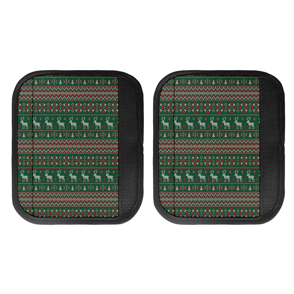 Christmas Holiday Knitted Pattern Print Handle Covers