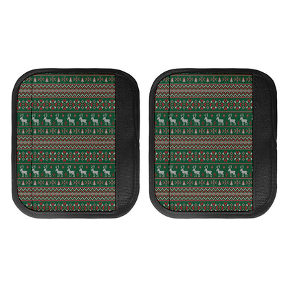 Christmas Holiday Knitted Pattern Print Handle Covers