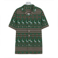 Christmas Holiday Knitted Pattern Print Hawaiian Shirt