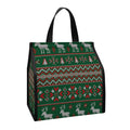 Christmas Holiday Knitted Pattern Print Insulated Lunch Tote