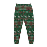 Christmas Holiday Knitted Pattern Print Jogger Pants