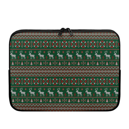 Christmas Holiday Knitted Pattern Print Laptop Sleeve