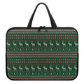 Christmas Holiday Knitted Pattern Print Laptop Sleeve With Handle