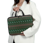 Christmas Holiday Knitted Pattern Print Laptop Sleeve With Handle