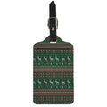 Christmas Holiday Knitted Pattern Print Luggage Tag