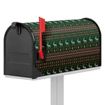 Christmas Holiday Knitted Pattern Print Mailbox Cover