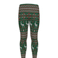Christmas Holiday Knitted Pattern Print Men's Leggings